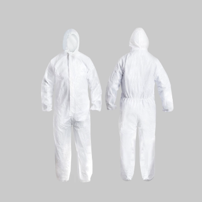 BC038-xL 一次性防尘连帽连体式隔离防护服